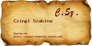 Czingl Szabina névjegykártya