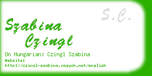 szabina czingl business card